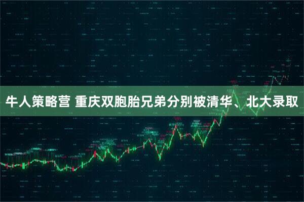 牛人策略营 重庆双胞胎兄弟分别被清华、北大录取